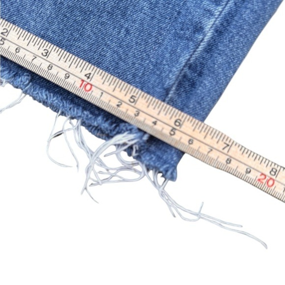 FRAME Le Sylvie Slim Straight Cropped Jeans Raw Hem Mid Rise Size 26 Blue EUC - Picture 13 of 16